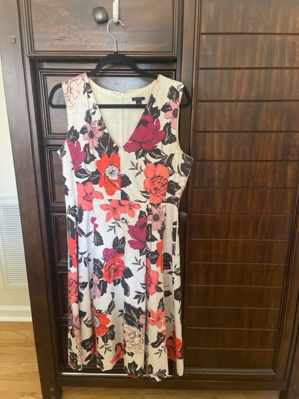 Ann Taylor Floral Fit & Flare Dress Size 8